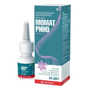 Момат Рино спрей назальный дозированный 50мкг/доза флакон 60 доз