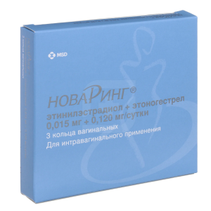 НоваРинг кольца вагинальные 0.015мг+0.120 мг/сутки №3