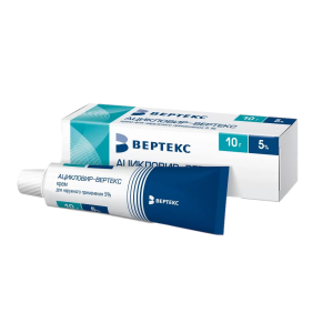 Ацикловир-Вертекс крем для наружного применения 5% туба 10г 