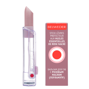 Belweder бальзам для губ с розовым маслом перламутр 4г