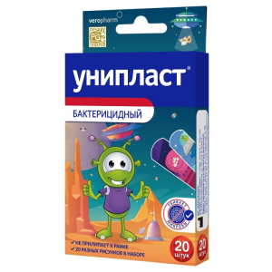 Унипласт Космический лейкопластырь бактерицидный на основе пленки набор №20