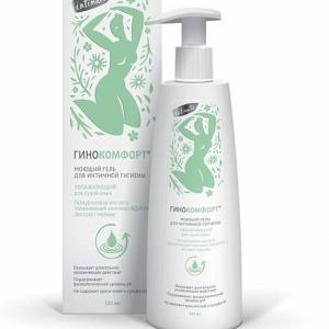 Гинокомфорт моющий гель для интимной гигиены Увлажняющий флакон 200мл