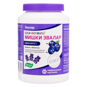 Бэби формула Мишки иммунитет пастилки жевательные 2,5г №60