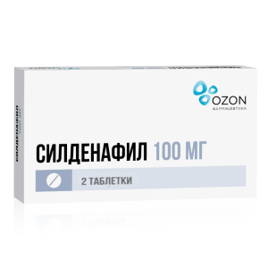 Силденафил таблетки покрытые плёночной оболочкой 100мг №2