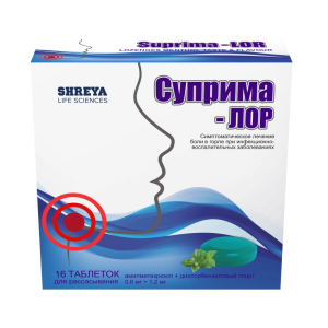 Суприма-Лор таблетки для рассасывания ментоловые №16