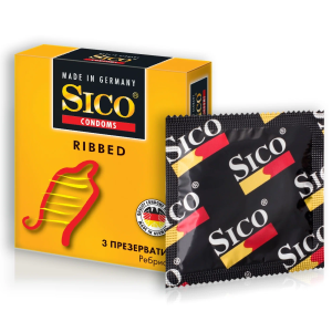 Sico  презервативы ребристые №3