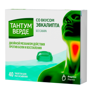 Тантум Верде таблетки для рассасывания со вкусом эвкалипта 3мг №40