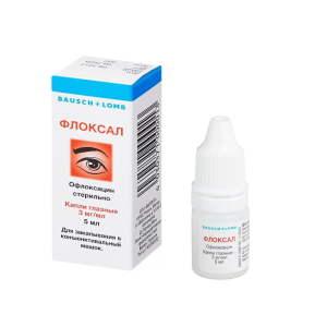Флоксал глазные капли 3мг/мл флакон с крышкой-капельницей 5мл