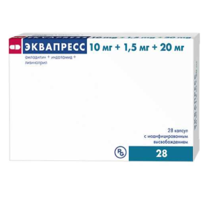 Эквапресс капсулы с модифицированным высвобождением 10мг+1,5мг+20мг №28