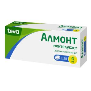 Алмонт таблетки жевательные 4мг №28