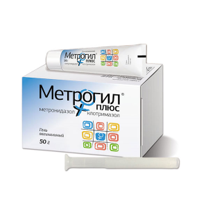 Метрогил Плюс гель вагинальный 20мг+10мг туба 50г + аппликатор №1