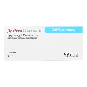 ДуоРесп Спиромакс порошок для ингаляций дозированный 320/9мкг/доза ингалятор 60 доз
