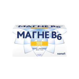 Магне B6 таблетки покрытые плёночной оболочкой 48мг+5мг №100