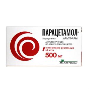 Парацетамол-Альтфарм свечи ректальные 500мг №10