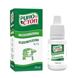 Риностоп капли назальные 0,1% флакон-капельница 20мл 