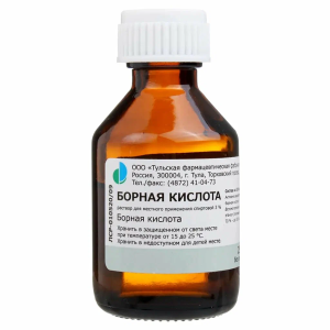 Борная кислота раствор для местного применения спиртовой 3% флакон 25мл