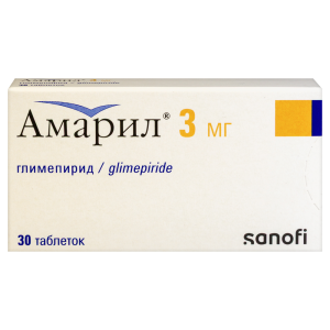 Амарил таблетки 3мг №30