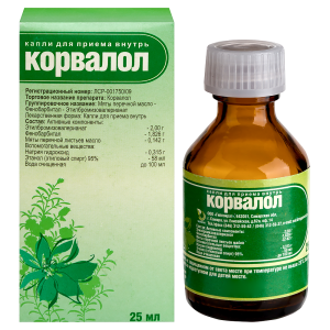 Корвалол капли для приема внутрь флакон 25мл