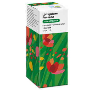 Цетиризин Реневал капли для приёма внутрь 10мг/мл флакон 10мл