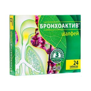 Шалфей Бронхоактив таблетки для рассасывания массой 960мг №24