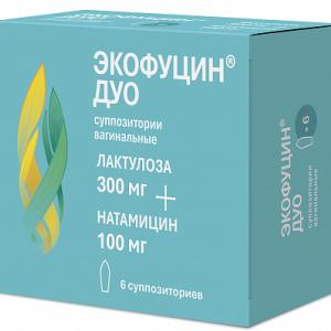Экофуцин ДУО суппозитории вагинальные 100мг №6