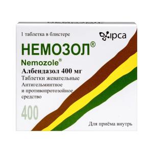 Немозол таблетки жевательные 400мг №1
