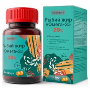 Рыбий жир Омега-3 BioForte капсулы массой 0,35г №100