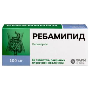 Ребамипид таблетки покрытые плёночной оболочкой 100мг №60