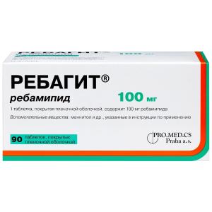 Ребагит таблетки покрытые плёночной оболочкой 100мг №90