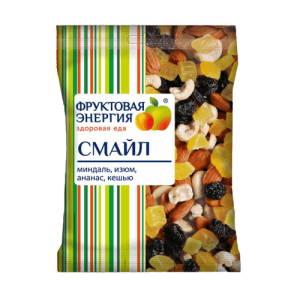 Фруктовая энергия смесь фруктово-ореховая смайл 50г