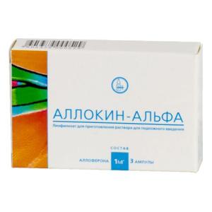 Аллокин-Альфа лиофилизат для приготовления раствора для подкожного введения 1мг ампулы №3