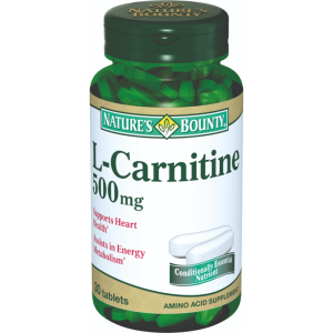 Нэйчес Баунти L-карнитин 500мг таблетки массой 1240мг №30