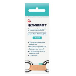 Мультипласт лейкопластырь бактерицидный Сильной фиксации мини №20