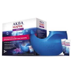 Аква Марис Лейка устройство для промывания носа 330мл в наборе со средством для промывания саше №30