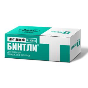 Бинтли-Т бинт липкий нетканый для фиксации повязок 10х200см