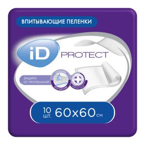 iD protect медицинские одноразовые впитывающие пеленки 60х60см №10