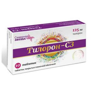Тилорон-СЗ таблетки покрытые плёночной оболочкой 125мг №10