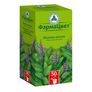 Шалфея листья измельчённые пачка 50г