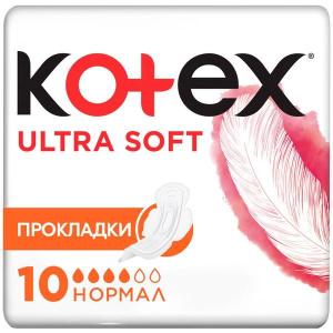 Котекс Ultra Soft прокладки нормал №10