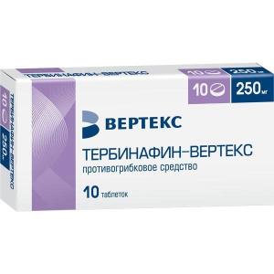Тербинафин Вертекс таблетки 250мг №10