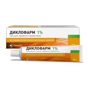 Диклофарм гель для наружного применения 1% туба 30г