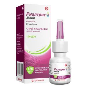 Риалтрис Моно спрей назальный дозированный 50мкг/доза флакон 120 доз 