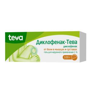 Диклофенак-Тева гель для наружного применения 1% туба 100г