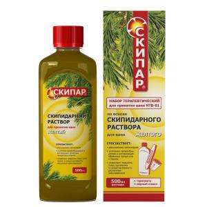 Скипар набор терапевтический для принятия ванн НТВ-01 эмульсия для ванн желтая флакон 500мл