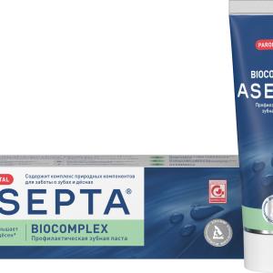 Асепта Биокомплекс здоровые дёсны профилактическая зубная паста туба 75мл
