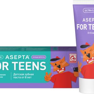 Асепта Teens Вкус сочных фруктов детская зубная паста от 8 лет туба 50мл