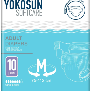 Yokosun подгузники для взрослых размер М /объем талии 75-112см/ №10
