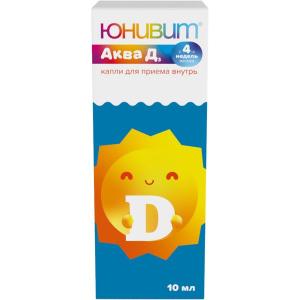 Юнивит Аква Д3 капли для приема внутрь 15000МЕ/мл флакон-капельница 10мл 