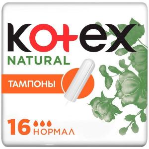 Котекс Natural тампоны женские гигиенические нормал №16