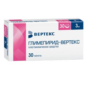 Глимепирид-Вертекс таблетки 3мг №30